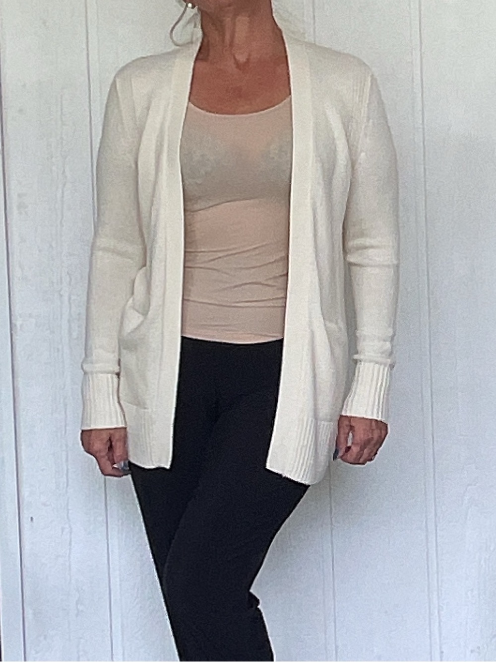 Banana Republic Ivory Button Back Cardigan Sweater Size XS